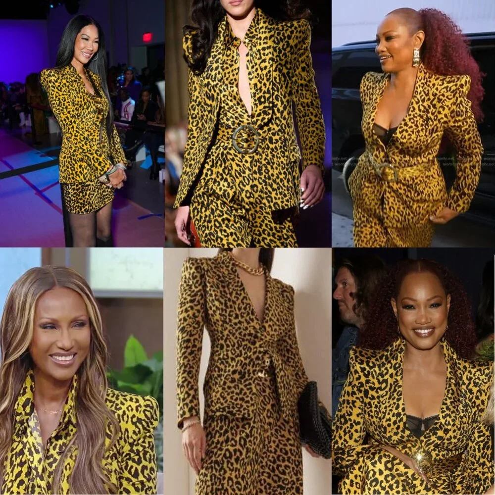 SERGIO HUDSON 100% Silk Cheetah Print Blazer - Picture 5 of 15